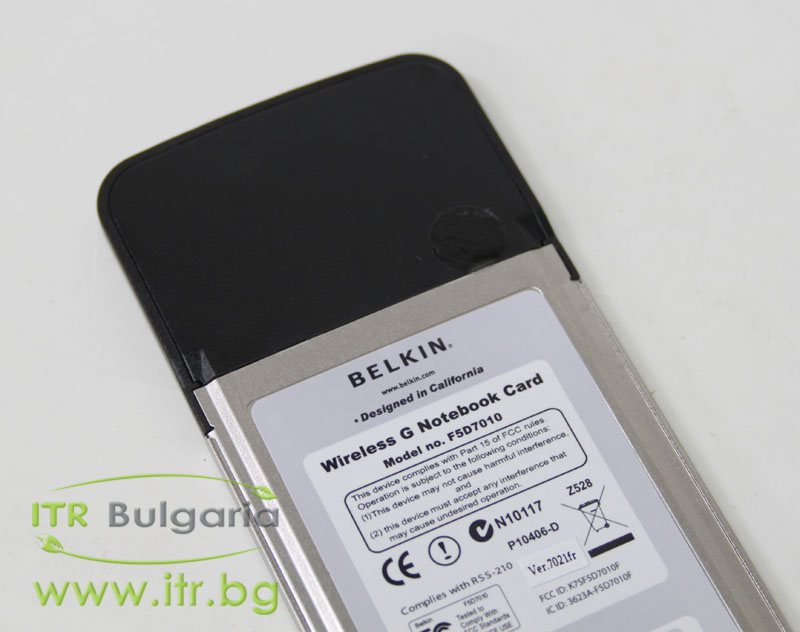 Belkin W-F5D7010 Нов PCMCIA Network Card  802.11g 54Mbps for Notebook