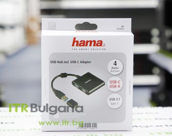Hama 4-Port USB 3.1 Hub with USB-C Adapter