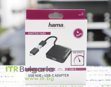 Hama 4-Port USB 3.2 Gen1 Hub with USB-C Adapter