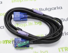 Mixed major brands KVM VGA with PS/2 Male to VGA Female with PS/2 Male Cable